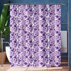 Purple Flowers 001 Shower Curtain 60  X 72  (medium)  by DinkovaArt