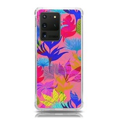 Pink And Blue Floral Samsung Galaxy S20 Ultra 6 9 Inch Tpu Uv Case by Sparkle