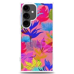 Pink And Blue Floral Samsung Galaxy S24 Plus 6 7 Inch Tpu Uv Case by Sparkle