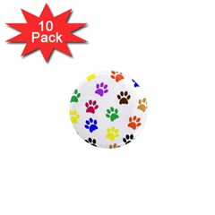 Pawprints Paw Prints Paw Animal 1  Mini Magnet (10 Pack)  by Apen