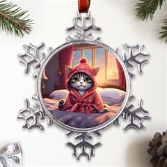 Cat 2 Metal Large Snowflake Ornament by 2607694a