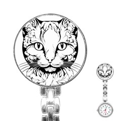 Cat - Artistic Paper Cut Stainless Steel Nurses Watch by 2607694c