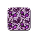 Butterflies Butterfly Insect Nature Rubber Coaster (Square) Front