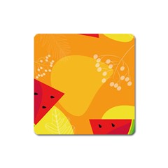 Watermelon Flower Square Magnet by Bedest