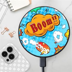 Comical Words Animals Comic Omics Crazy Graffiti Wireless Fast Charger(black) by Bedest