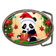 Schwarz Pandaweihnachten300dpi Belt Buckles by 2607694b