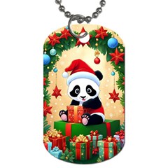 Schwarz Pandaweihnachten300dpi Dog Tag (one Side) by 2607694b