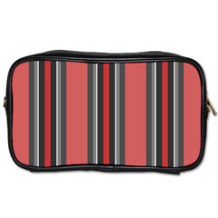 Rosa Grau Streifen Toiletries Bag (two Sides) by 2607694c