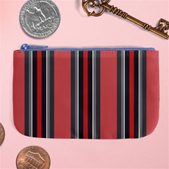 Rosa Grau Streifen Large Coin Purse by 2607694c