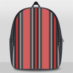 Rosa Grau Streifen School Bag (large) by 2607694c