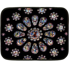 Photo Chartres Notre Dame Two Sides Fleece Blanket (mini) by Bedest