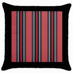 Altrosa Rosa Grau Streifen Throw Pillow Case (black) by 2607694c