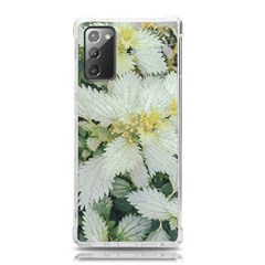 Enchanting Foliage Sharp Edged Leaves In Pale Yellow And Silver Bk Samsung Galaxy Note 20 Tpu Uv Case by dflcprintsclothing