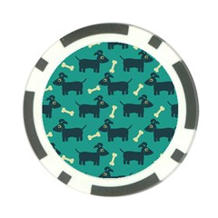 Happy Dogs Animals Pattern Poker Chip Card Guard by Ket1n9