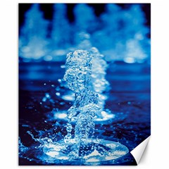 Water Blue Wallpaper Canvas 11  X 14  by Azkajaya