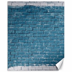 White And Blue Brick Wall Canvas 16  X 20  by Azkajaya