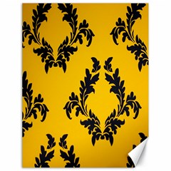 Yellow Regal Filagree Pattern Canvas 18  X 24  by Azkajaya