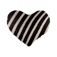 Zebra Zebra Pattern Zebra Fur Zebra Print Strip Standard 16  Premium Heart Shape Cushions by Azkajaya