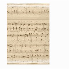 Vintage Beige Music Notes Large Garden Flag (two Sides) by Loisa77