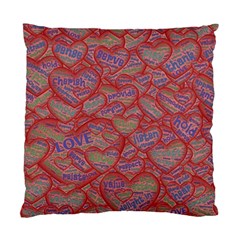 Love Hearts Valentines Connection Standard Cushion Case (two Sides) by Paksenen