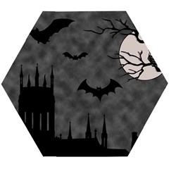 Halloween Background Halloween Scene Wooden Puzzle Hexagon by Ket1n9