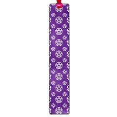 White Pentacle And Purple Pattern Large Book Marks by cheekywitch