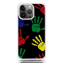 Handprints Hand Print Colourful Iphone 13 Pro Tpu Uv Print Case by Apen