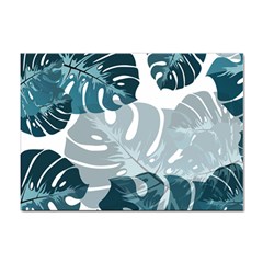 Monstera Leaves Background Sticker A4 (10 Pack) by anzea