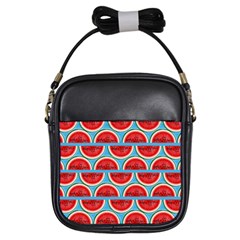 Illustrations Watermelon Texture Pattern Girls Sling Bag by anzea