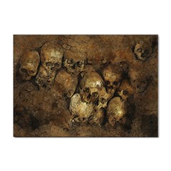 Skull Texture Vintage Sticker A4 (10 Pack) by anzea