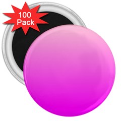 Gradient Pink - Pastel Yellow Pink Rosa 3  Magnets (100 Pack) by 2607694c