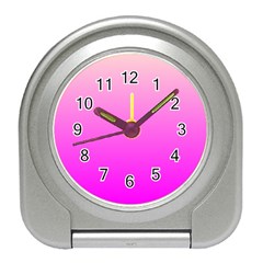 Gradient Pink - Pastel Yellow Pink Rosa Travel Alarm Clock by 2607694c