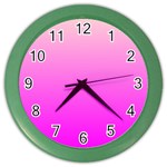 Gradient Pink - Pastel Yellow Pink Rosa Color Wall Clock Front