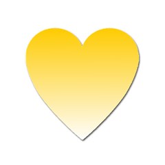 Gradient  Green, Yellow Heart Magnet by 2607694c