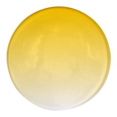 Gradient  Green, Yellow Round Glass Fridge Magnet (4 Pack) by 2607694c