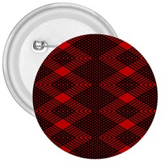 Pattern Black Red 3  Buttons by 2607694c