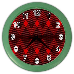 Pattern Red Black, Color Wall Clock by 2607694c