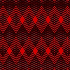 Pattern Red Black, Play Mat (rectangle) by 2607694c