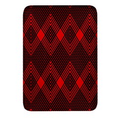 Pattern Red Black, Rectangular Glass Fridge Magnet (4 Pack) by 2607694c