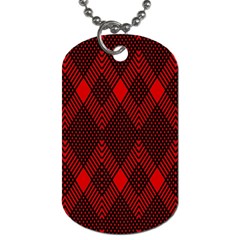 Muster Rot Rot Schwarz Dog Tag (two Sides) by 2607694c