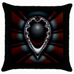 Fractal Eye Throw Pillow Case (black) by dedoma