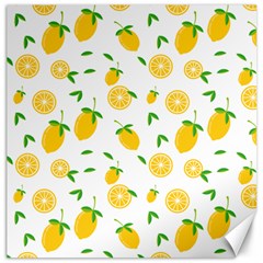 Illustrations Lemon Citrus Fruit Yellow Canvas 16  X 16  by anzea