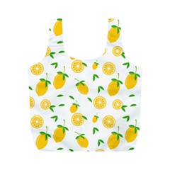 Illustrations Lemon Citrus Fruit Yellow Full Print Recycle Bag (m) by anzea