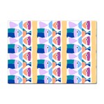 Illustrations Of Fish Texture Modulate Sea Pattern Sticker A4 (10 pack) Front