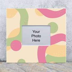 Line Pattern Dot White Wall Photo Frame 5  X 7  by anzea