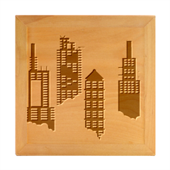 Minimal Skyscrapers Wood Photo Frame Cube by anzea