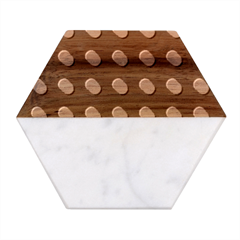 Background Dots Circles Graphic Marble Wood Coaster (hexagon)  by Ndabl3x