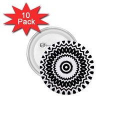 Circular Concentric Radial Symmetry Abstract 1 75  Buttons (10 Pack) by Proyonanggan