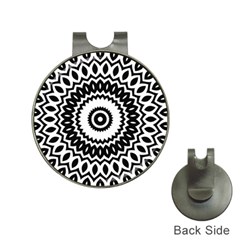 Circular Concentric Radial Symmetry Abstract Hat Clips With Golf Markers by Proyonanggan