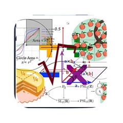 Mathematics Formula Physics School Square Metal Box (black) by Bedest